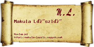 Makula László névjegykártya