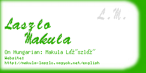 laszlo makula business card